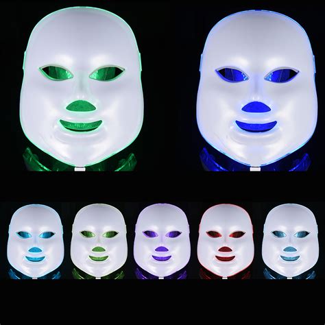 Led Face Mask Light Therapy 7 Color Facial Skin Care Mask Skin
