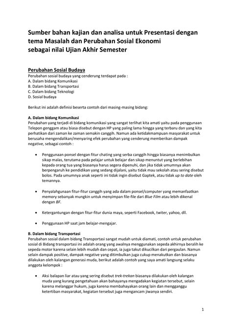 Dampak Positif Dan Negatif Perubahan Sosial Budaya Dalam Bidang Komunikasi