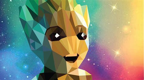 2560x1440 Baby Groot Low Poly Portrait 1440p Resolution Hd 4k