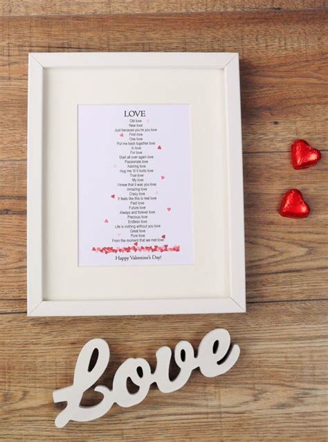 Love Framed Poetic Print Personalised By Scriptedforyou On Etsy Love