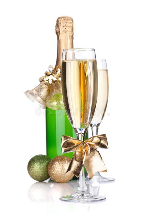Which popular christmas ответ (answers) — north pole. Champagne Bottle, Glasses And Christmas Decor Stock Photo ...