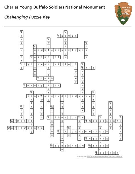 Crossword Puzzle Answer Keys Charles Young Buffalo