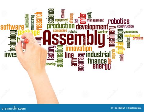 Assembly Word Cloud Hand Writing Concept Stock Image Image Of