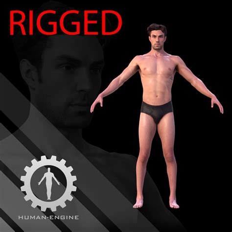3d Model Male Scan Dan Rigged Vr Ar Low Poly Rigged Cgtrader