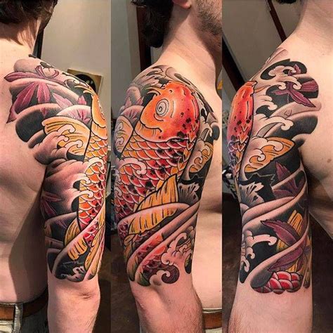 Japanese Koi Half Sleeve Tattoo