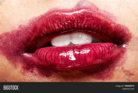 Sexy Lips Smeared Image And Photo Free Trial Bigstock