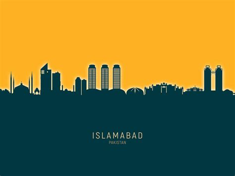 Upon its completion, it changed the skyline of karachi, at 62 floors, and a height to its spire tip of 273 m (896 ft). Islamabad Pakistan Skyline 74 Digital Art by Michael Tompsett