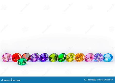Colorful Diamonds In White Background Stock Image Image Of Round