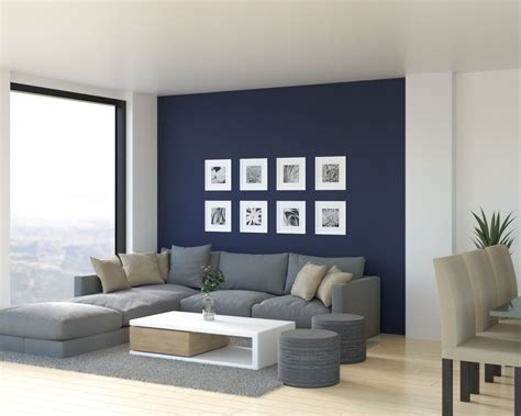 Blue Walls Living Room Living Accent Walls Interior Couch Rooms Accents
