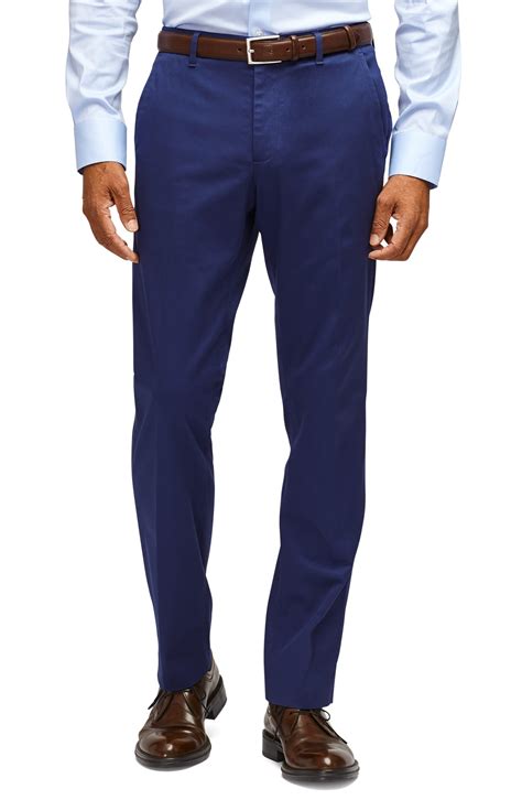 Bonobos Cotton Stretch Weekday Warrior Slim Fit Dress Pants In Blue For