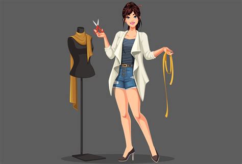 Fashion Designer With Mannequin 1263937 Vector Art At Vecteezy