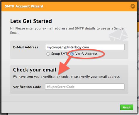 Where To Insert The Verification Code For Custom Sender Email Address