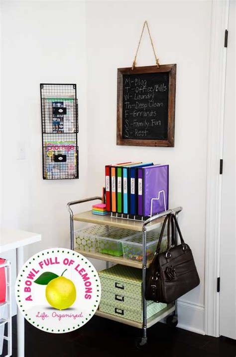 15 Ways To Organize Your Home Office By A Blissful Nest