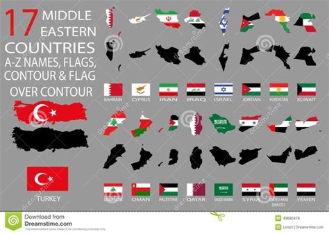 Middle east vector flag set states high detailed. Why do many Middle Eastern countries have black as the ...