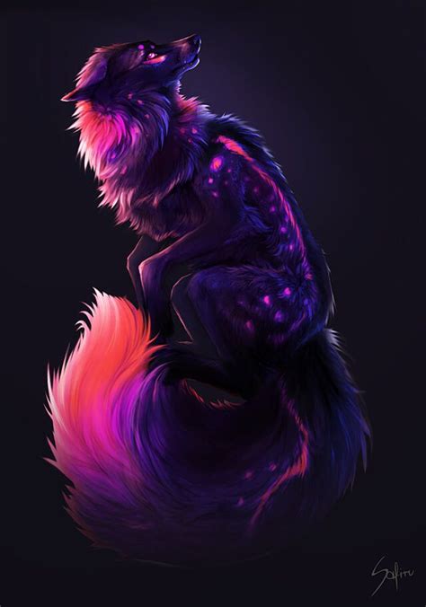 There are many different types of wolf girls in anime. Bioluminescent wolfess (With images) | Furry art, Anime wolf