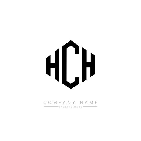 Diseño De Logotipo De Letra Hch Con Forma De Polígono Hch Polígono Y