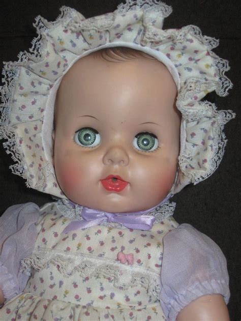 Vintage Uneeda Vinyl 19 BABY DOLL Drink Wet Blue Sleep Eyes Molded