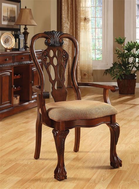 Dining side chairs and add two coordinating dining chairs with arms at the head and foot of the table to create a more formal feel, or simply as a spot for you and your partner to comfortably. Set of 2 Traditional Formal Cherry Dining Arm Chairs Host ...