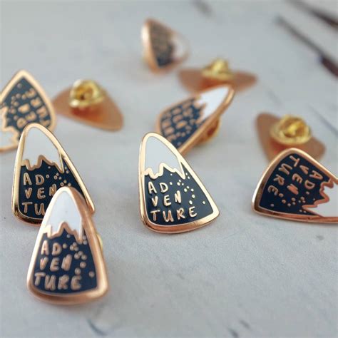 Mountain Adventure Enamel Pin Badge By Auntie Mims
