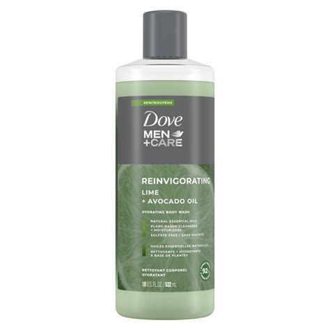 Dove Men Care Reinvigorating Hydrating Body Wash Lime Avocado