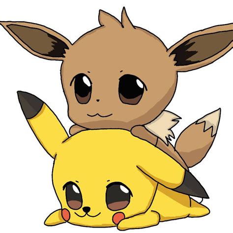Eevee And Pikachu Chibi By Nekoartsora On Deviantart