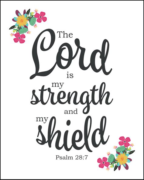 Psalm 287 The Lord Is My Strength And My Shield Free Art Downloads 189