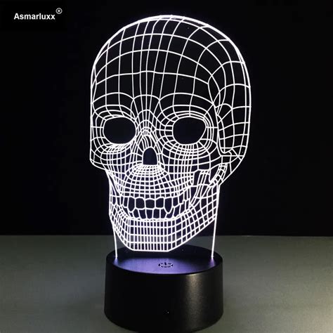 Skull Led Table Lamp Amazing 3d Illusion Light Night Light 7 Different