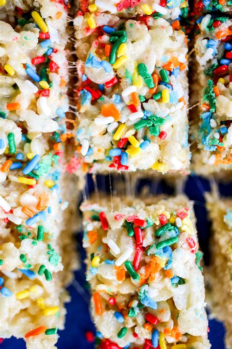 Perfect Rice Krispie Treats Recipe With Sprinkles Run To The Table