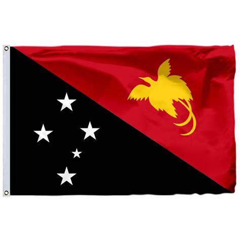 Independent State Of Papua New Guinea Flag 90x150cm 3x5ft 21x14cm 115g