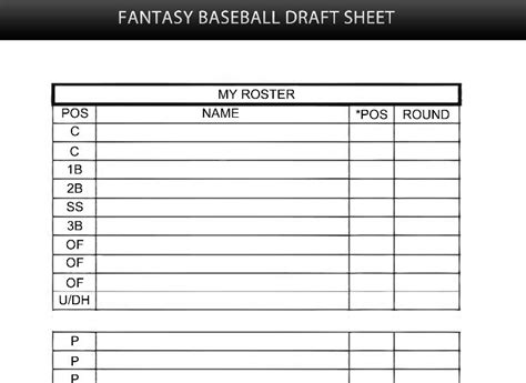 Printable Fantasy Football Roster Sheets That Are
