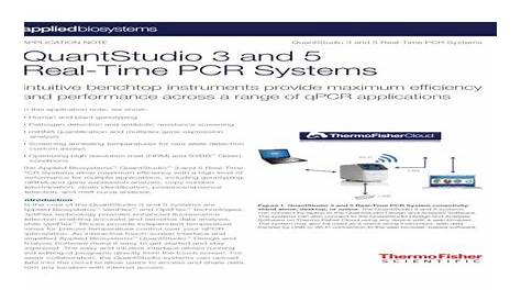 APPLICATION NOTE QuantStudio 3 and 5 Real-Time PCR Systems QuantStudio