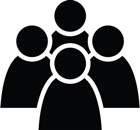 4 People Icon Group Of Persons Simplified Human Pictogram Modern