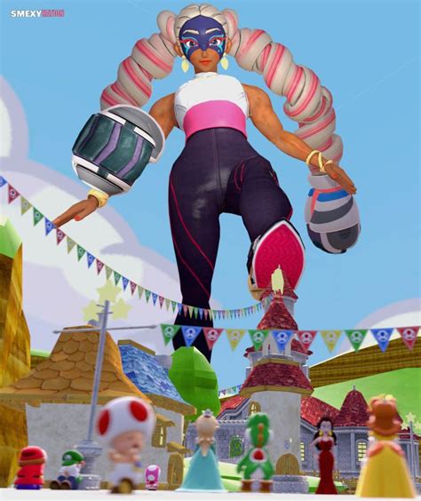 Nintendo Arms Giantess Twintelle Crushes The Mushroom Kingdom Underneath Her Stylish High Heels