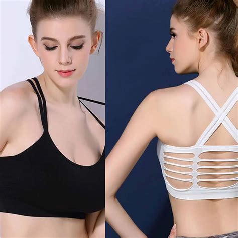 High Quality Women Fitness Yoga Sports Bra Running Gym Padded Wire Free Shake Proof Underwear