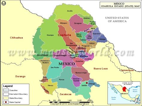 Coahuila Mexico Map Coahuila Map Artofit