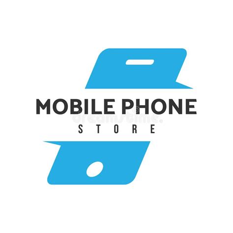 Mobile Phone Smartphone Store Phone Shop Logo Template Stock Vector