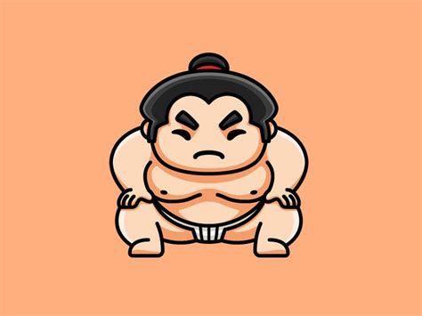 sumo character design illustration cartoon