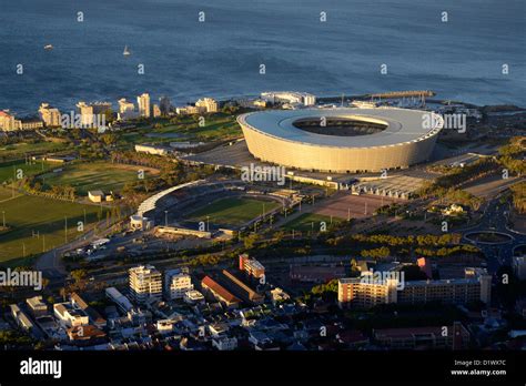 Aerial View Of Greenpoint World Cup Soccer Stadium Taken From Signal