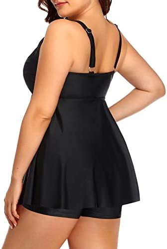 Yonique Plus Size Tankini Swimsuits For Women Flowy Bathing Suits With