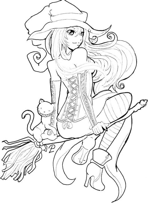 Printable Pretty Witch Coloring Page Download Print Or Color Online