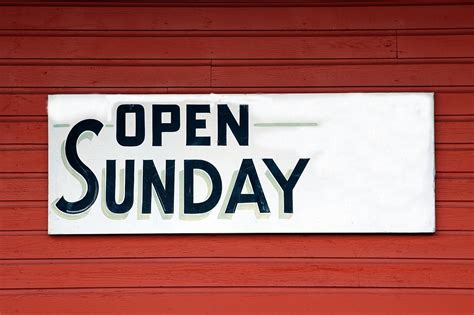 Open Sunday Sign Free Stock Photo Public Domain Pictures