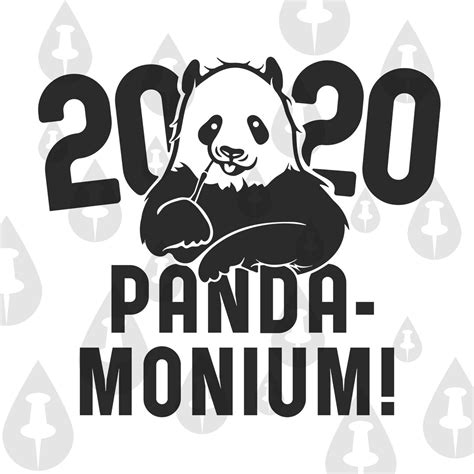 Pandamonium 2020 Cute Panda Svg Vector And Print Pack Etsy
