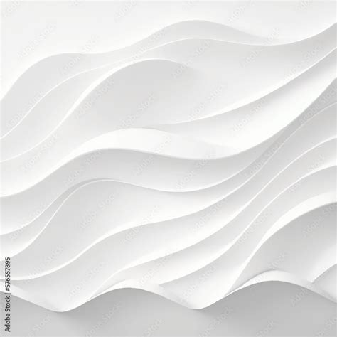 Abstract White Wave Curve On Grey Luxury Background Light Gray And