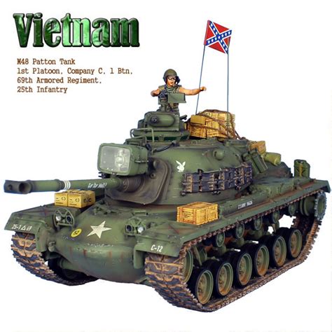 Vn024 Us M48a3 Patton Tank And Commander 69th Armoured Regt 25th