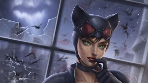 Download Green Eyes Dc Comics Comic Catwoman Hd Wallpaper By Sam Delatorre