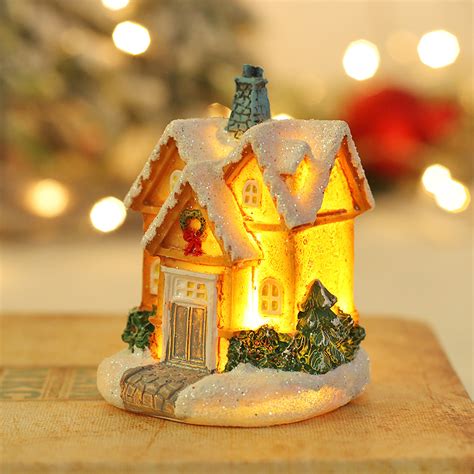 Visland Christmas Village Led Lighted Christmas Village Houses With