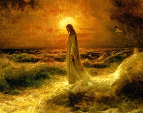 Christ Walking On Water Painting Touch Paint