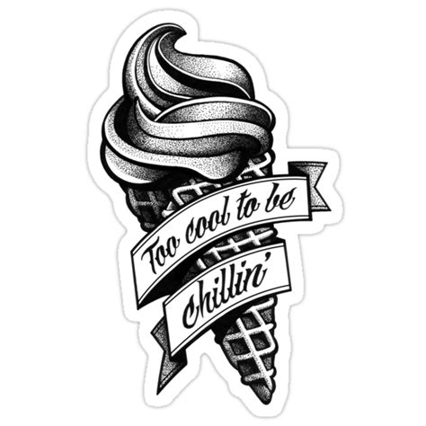 Available till august 20, 2019. "Too Cool... black and white" Stickers by rubyred | Redbubble
