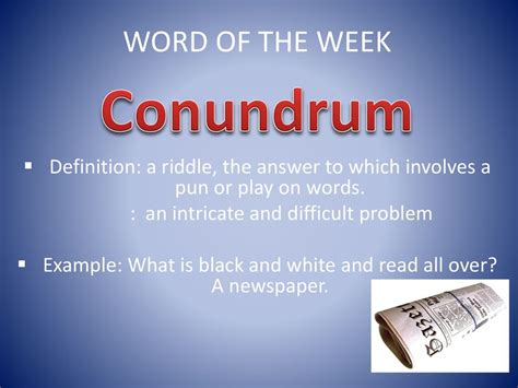 What Is A Conundrum Example Slidesharedocs