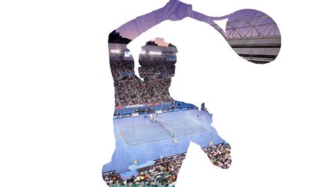 Download Australian Open Tennis Player Outline Wallpaper